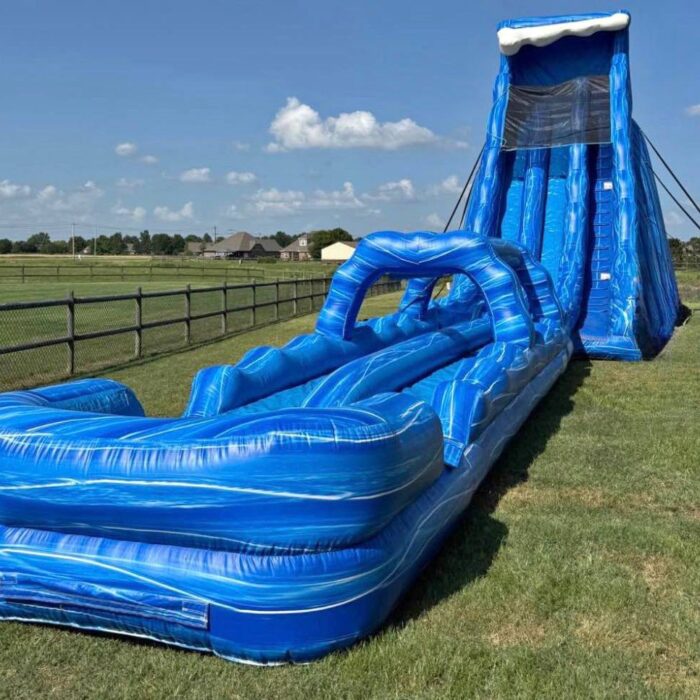 Blue Tsunami Dual-Lane Water Slide
