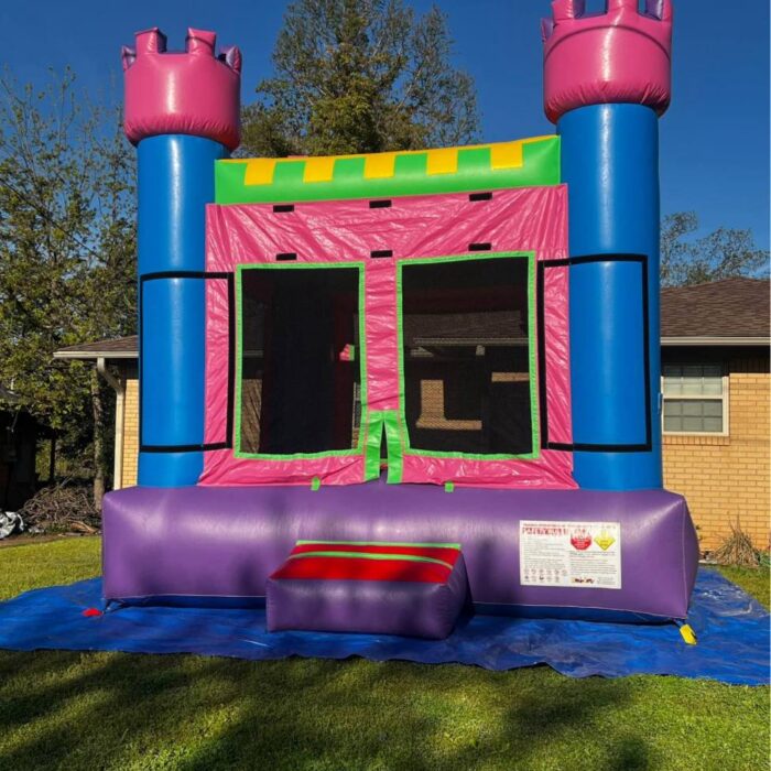 Pink & Blue Castle Bounce House
