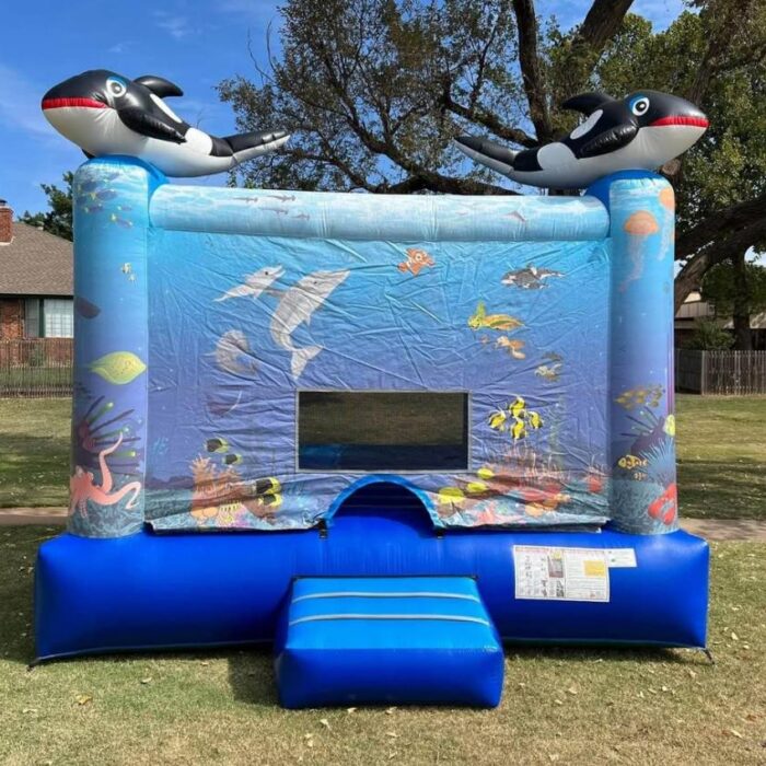 Under-the-Sea Orca Bounce House