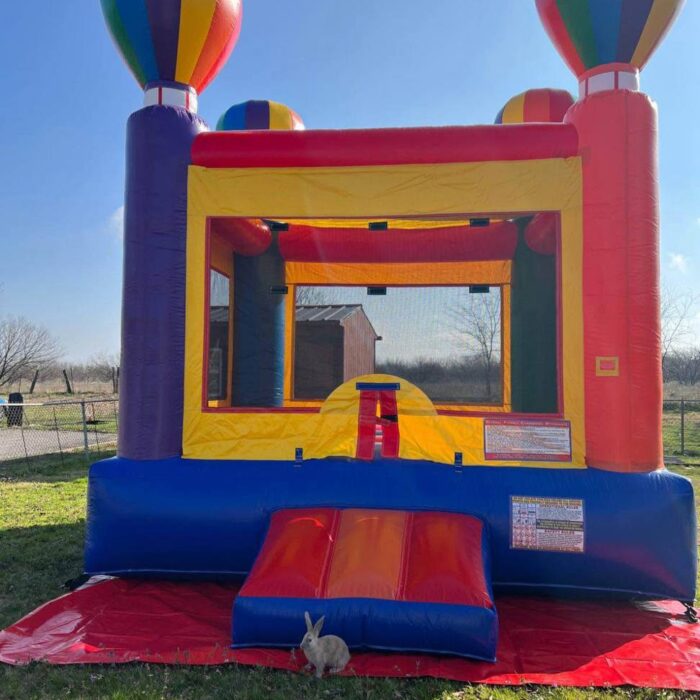 Rainbow Hot Air Balloon Bounce House