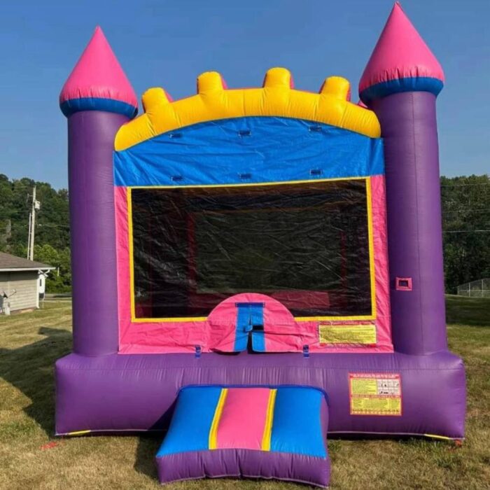 Pink, Purple & Blue Castle Bounce House